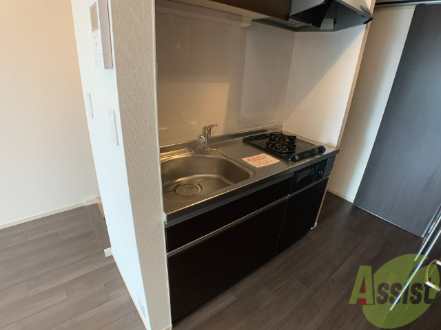 キッチン　ガスコンロ設置済みなのは嬉しいですね～。