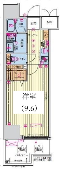 セオリー神戸ドミールの間取り