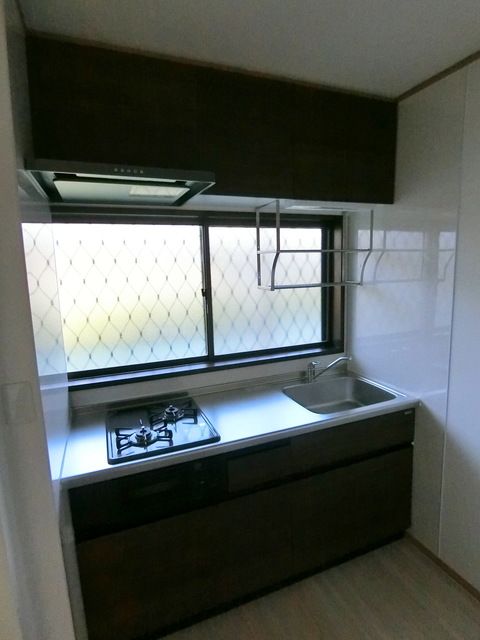 キッチン　グリル付ガス2口システムキッチン