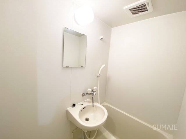 洗面設備　洗面台は浴室内！