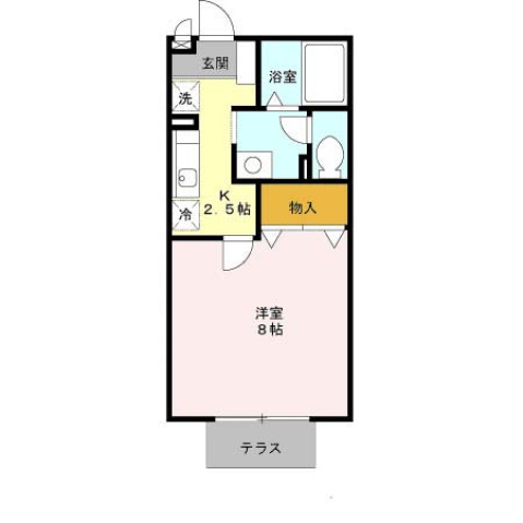 セジュール鴨土の間取り写真