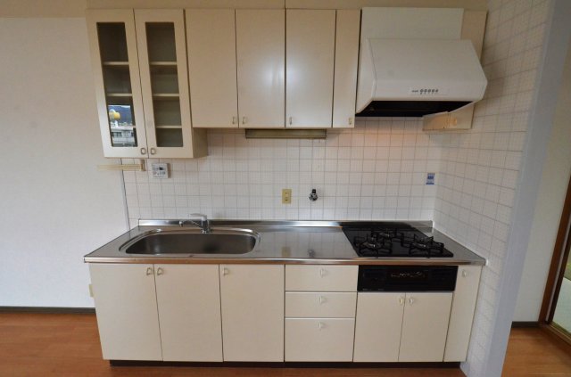 キッチン　ガスコンロ付きのキッチン！