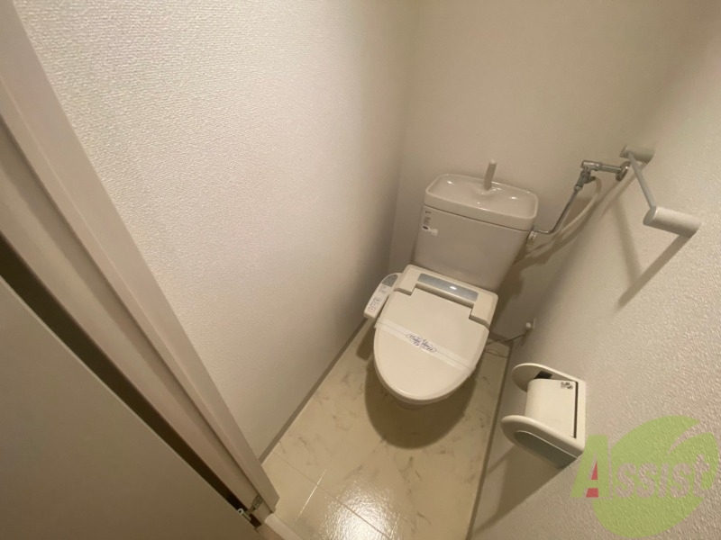 トイレ　ウォシュレット機能がついたトイレ。安心して使用できますね。