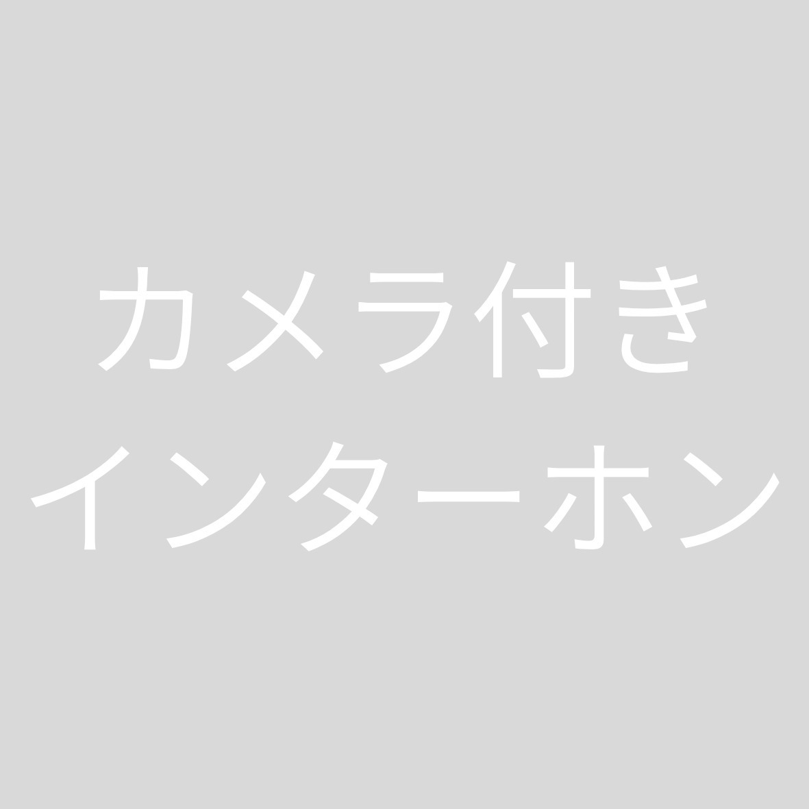 セキュリティ　カメラ付きインターホン