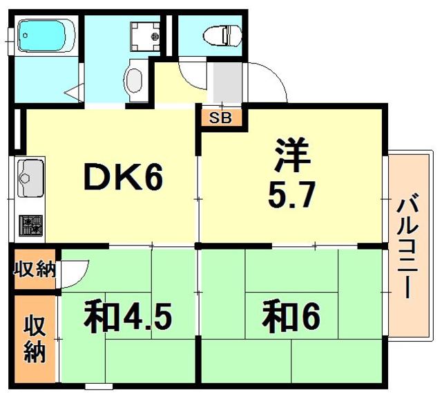 エステート塩屋山手の間取り写真