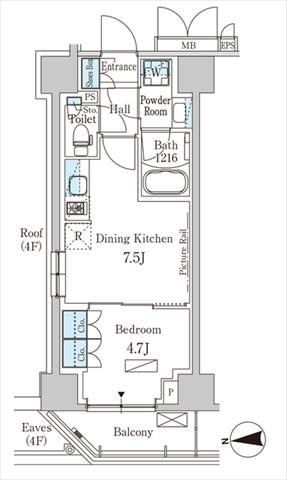 パークアクシス新宿西落合の間取り写真