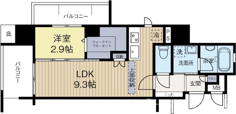 西鉄天神大牟田線 西鉄平尾駅 徒歩5分 15階建 築4年の間取り写真