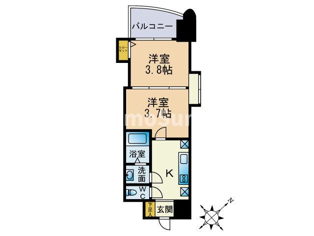 アリビオ博多駅北の間取り写真
