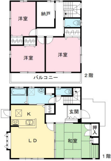西原9丁目戸建ての間取り写真