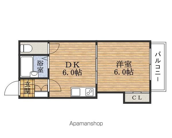 地下鉄四つ橋線 北加賀屋駅 徒歩7分 5階建 築30年の間取り写真