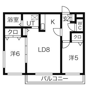 クレアメゾン環状通東の間取り写真