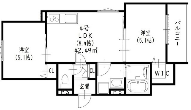 ＪＲ片町線 四条畷駅 徒歩4分 3階建 築3年の間取り写真