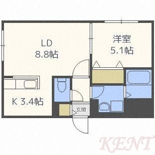カーサフォレスト西町の間取り写真