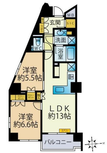 東京メトロ丸ノ内線 本郷三丁目駅 徒歩5分 7階建 築9年の間取り写真