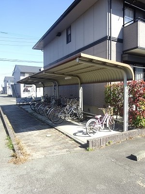 眺望　駐輪場です
