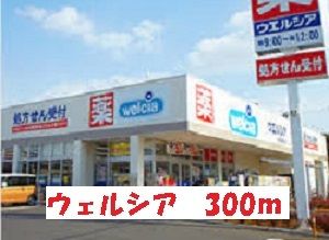 ドラックストア　ウェルシア（ドラッグストア）まで300m