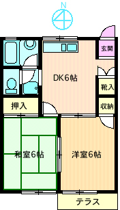 リバーサイド伊波の間取り