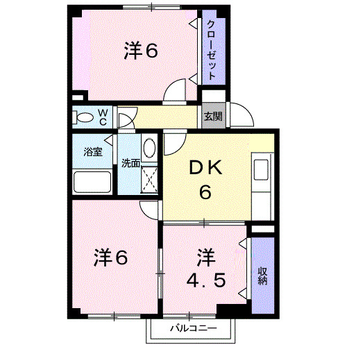 ウイステリアＢの間取り