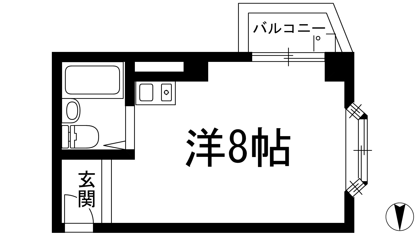 池田市槻木町のマンションの間取り