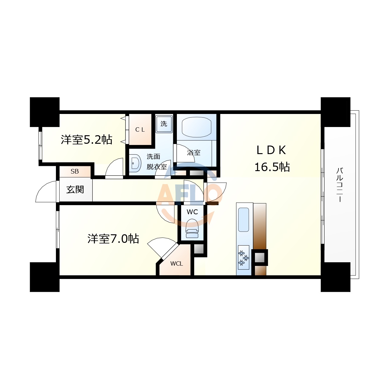 CITY SPIRE難波グレイスの間取り