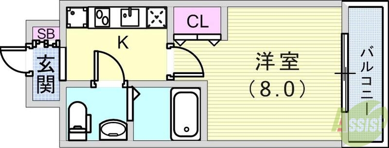 マロワール神戸の間取り