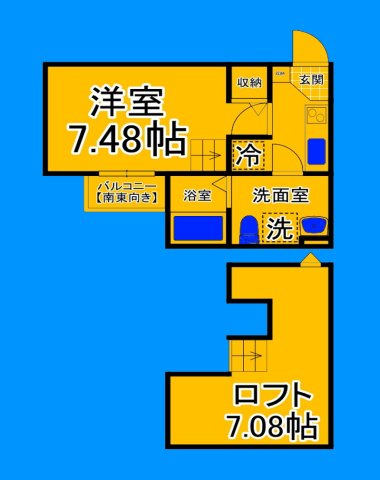 堺市北区黒土町のアパートの間取り