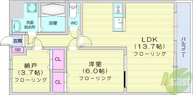 VIVO菅井2番館の間取り