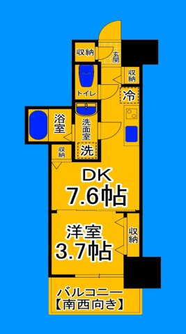 堺市北区中百舌鳥町のマンションの間取り