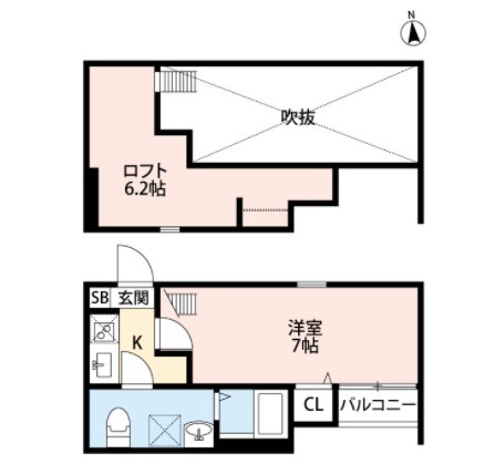 千葉県千葉市花見川区幕張町６（アパート）の賃貸物件の間取り