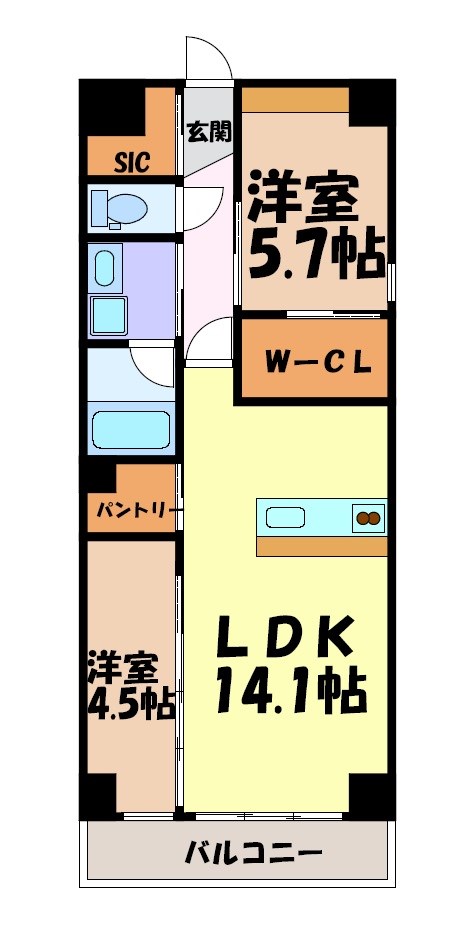 アーチレジデンス川名駅前の間取り