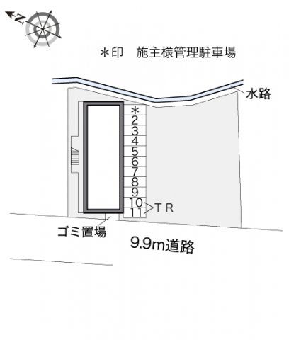 【北九州市小倉南区徳力のアパートの駐車場】