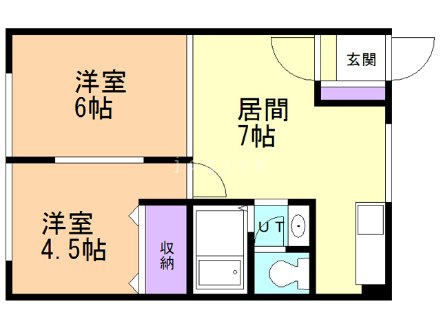 コスモハイツＡ棟の間取り