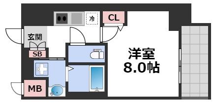 レジュールアッシュ天王寺舟橋の間取り