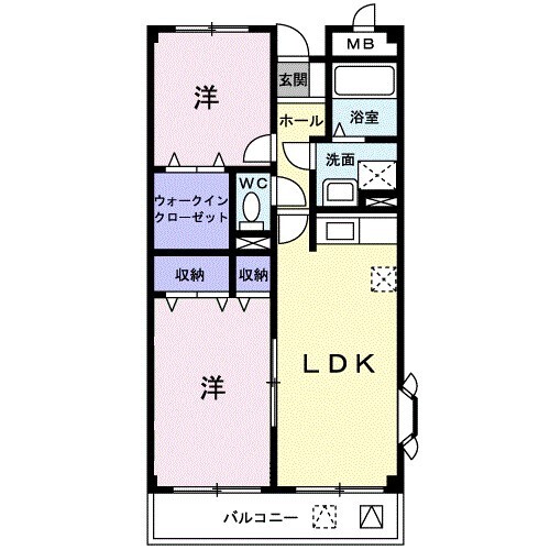 ファシナシオン毛見IIの間取り