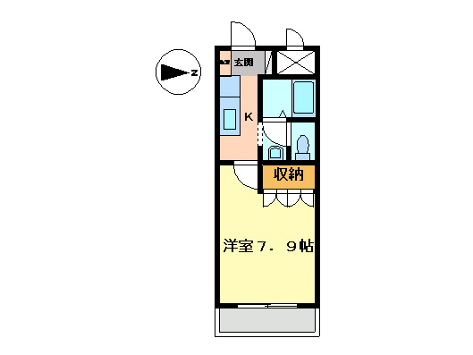 三島市千枚原のアパートの間取り