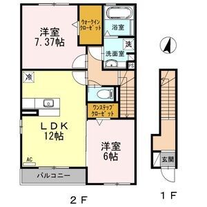 名古屋市南区豊田のアパートの間取り