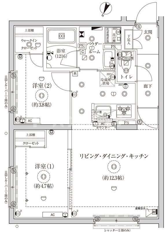 豊島区目白のマンションの間取り