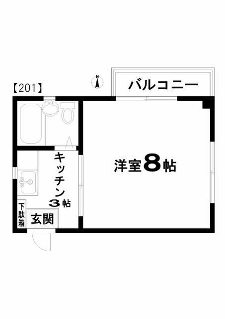 川崎市幸区小向西町のアパートの間取り