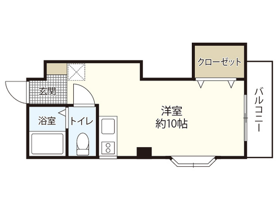 広島市中区江波本町のマンションの間取り