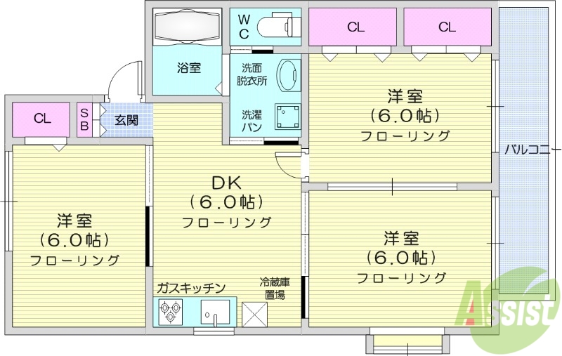 ブーケ・ド・ツルマキBの間取り