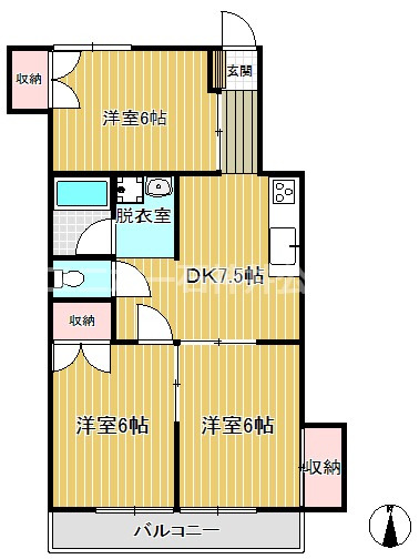 コーポわかおの間取り