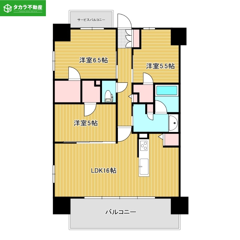 レーベン大分駅LUXESの間取り