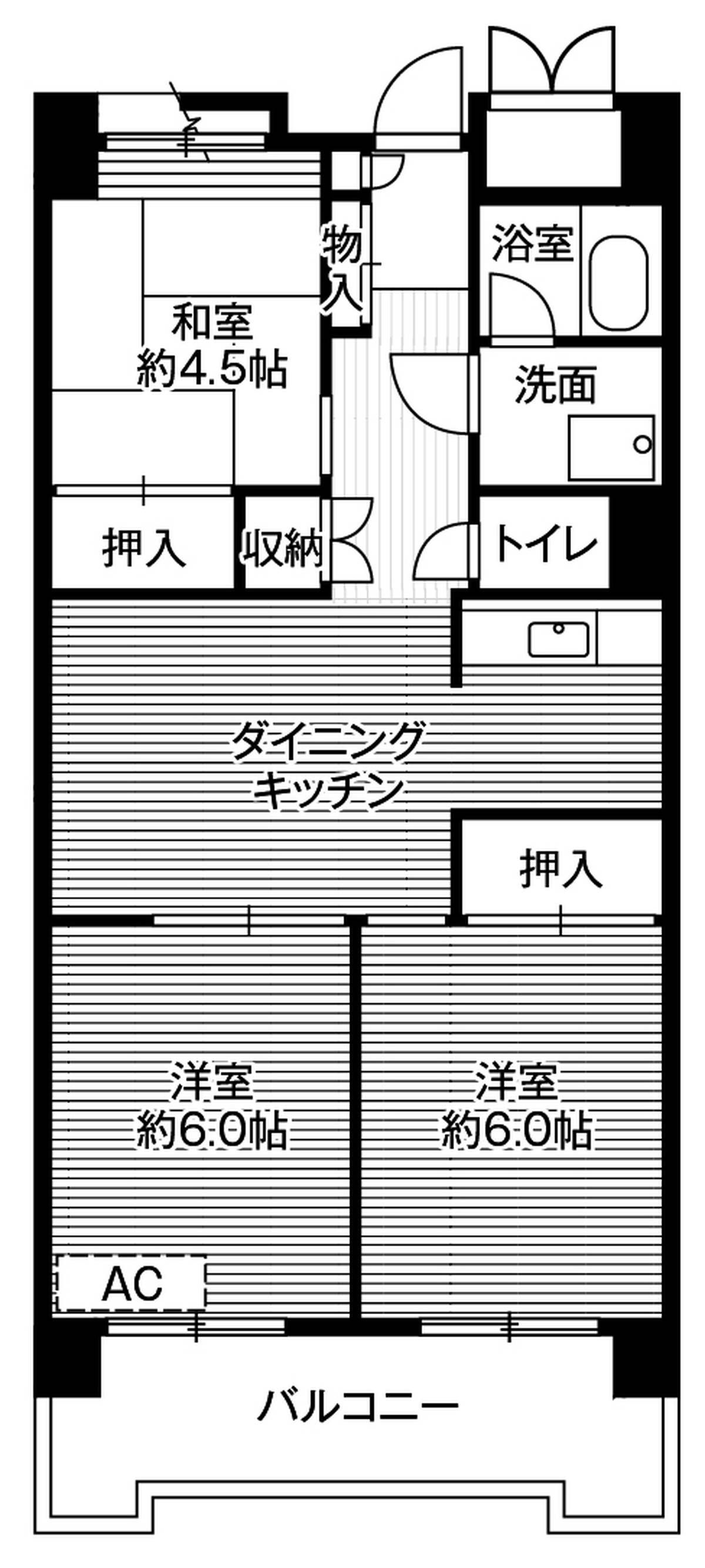 ビレッジハウス品川八潮タワー1号棟の間取り