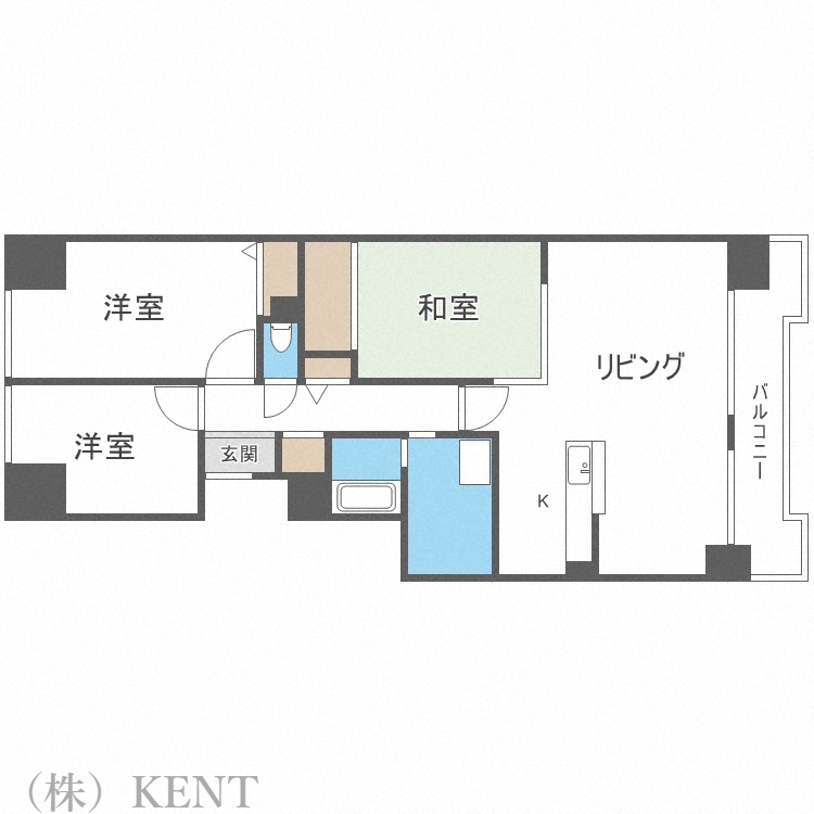 ベルフラワー八軒マンションの間取り