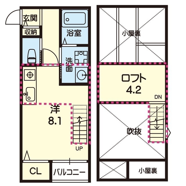 ステラ熊大東の間取り