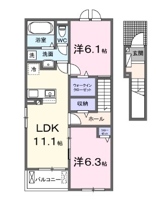 アリエッタ半田Ｂの間取り