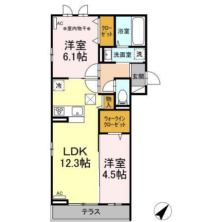 Ｄ－ｒｏｏｍ泉崎一丁目の間取り