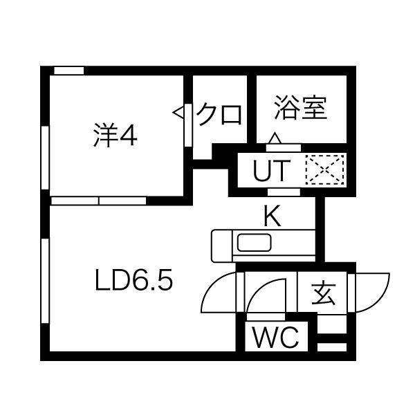 ＥＸＣＥＬ平岸　Ａ棟の間取り