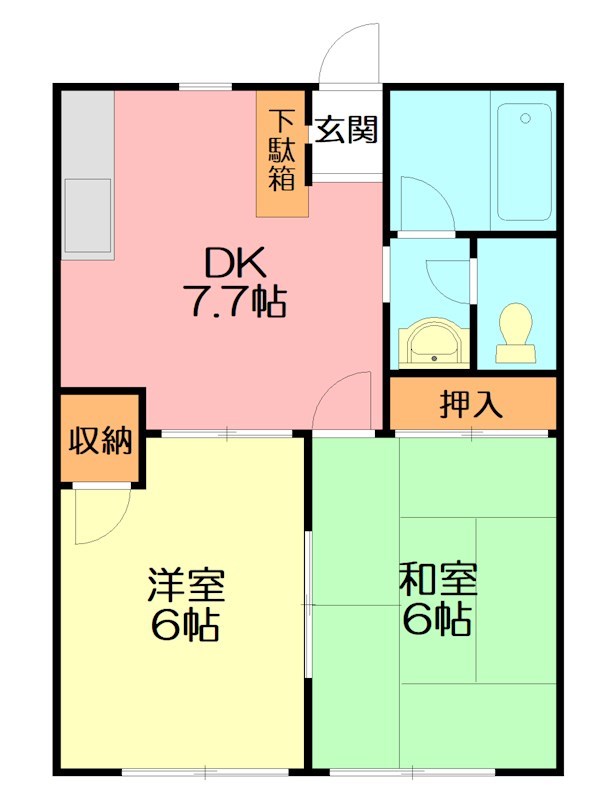 ハイツ雅の間取り