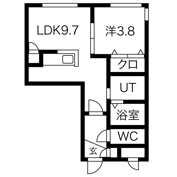 Halenix 札幌医大前の間取り